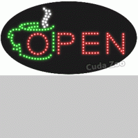 Affordable LED L7009 LED Coffee Open Sign, 15